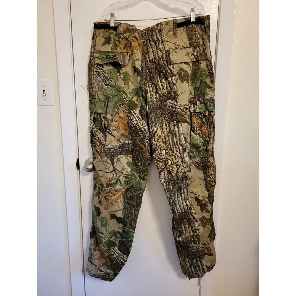 Vintage Rattlers Brand Realtree Camo Cargo Hunting Pants Size XL Made In USA NWT